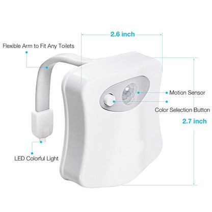 Smart Motion Sensor Toilet Seat Night Light